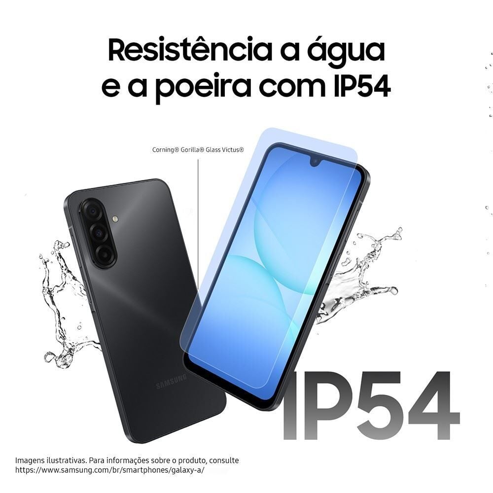 Celular Samsung Galaxy A17 128Gb 4Gb Ram 50Mp Tela 6.7" Ip54 - Preto