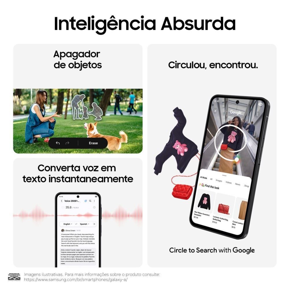 Celular Samsung Galaxy A27 5G 128Gb 6Gb Ram Câmera 50Mp Recursos Ai - Preto