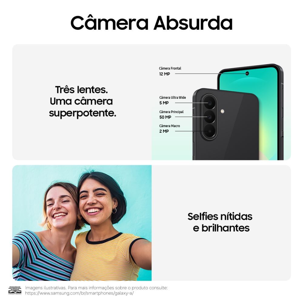 Celular Samsung Galaxy A27 5G 256Gb 8Gb Ram Câmera 50Mp Recursos Ai - AZUL
