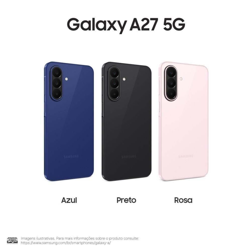 Celular Samsung Galaxy A27 5G 256Gb 8Gb Ram Câmera 50Mp Recursos Ai - Rosa