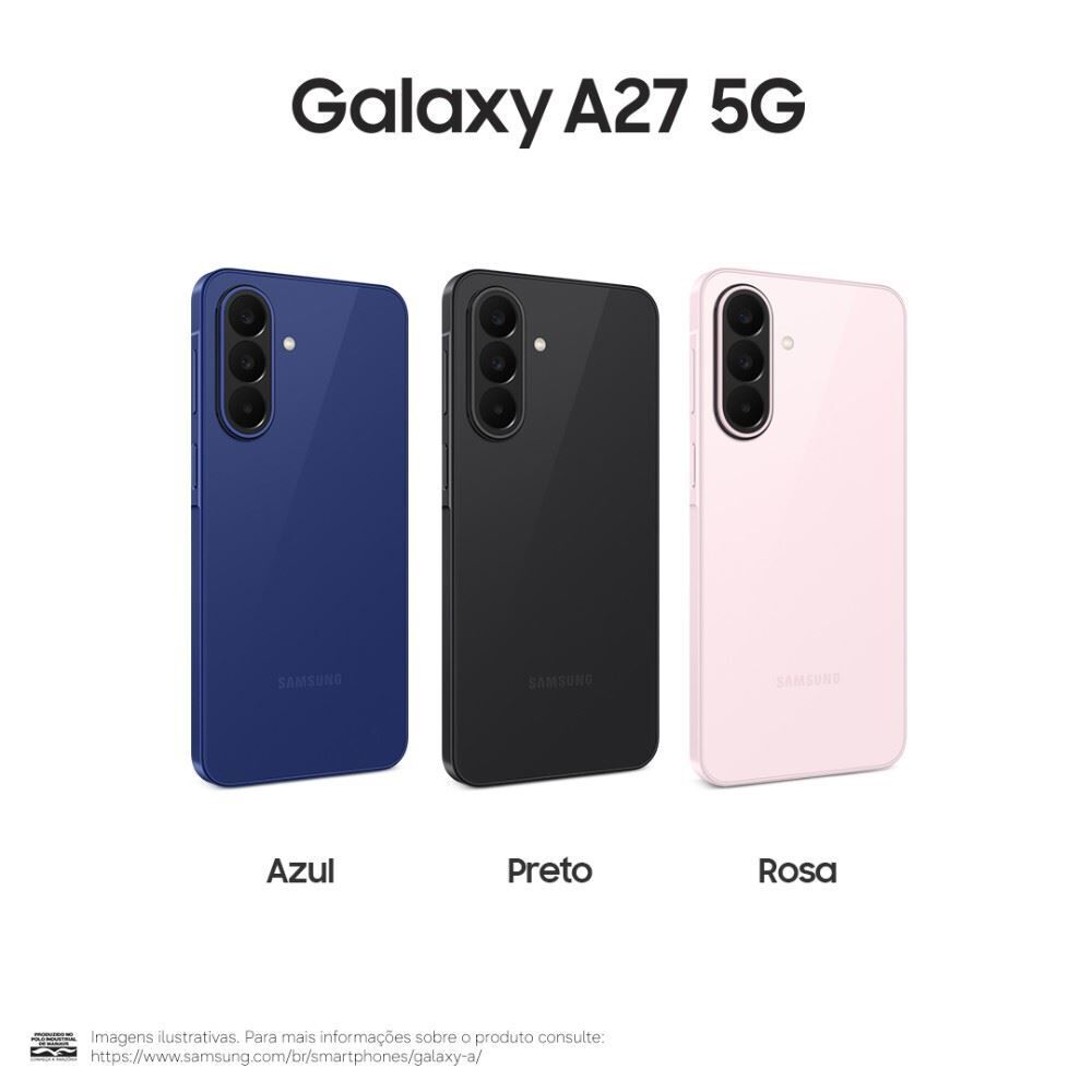 Celular Samsung Galaxy A27 5G 256Gb 8Gb Ram Câmera 50Mp Recursos Ai - Preto