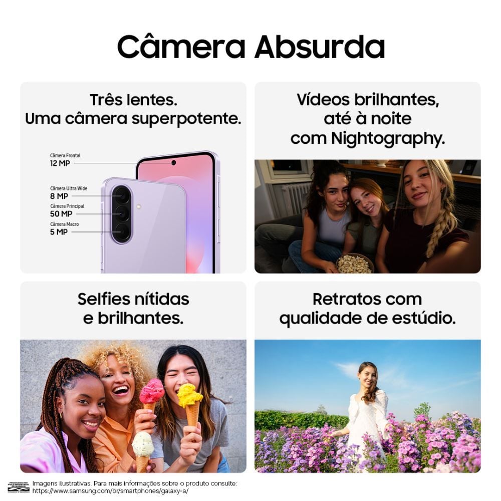 Celular Samsung Galaxy A37 5G 128Gb 6Gb Ram Câmera 50Mp Recursos Ai - VERDE