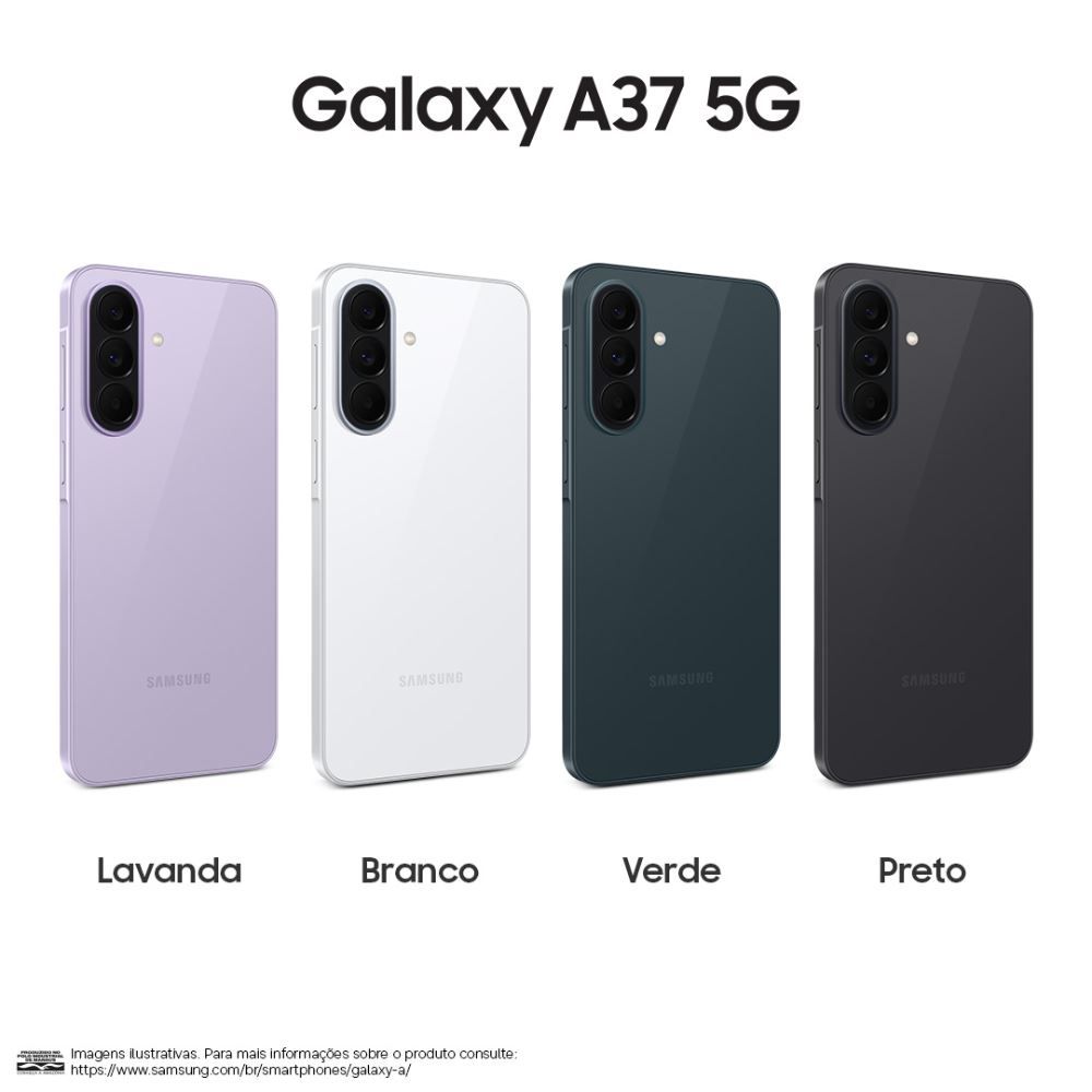 Celular Samsung Galaxy A37 5G 256Gb, 8Gb Ram, Câmera 50Mp, Recursos Ai - VERDE