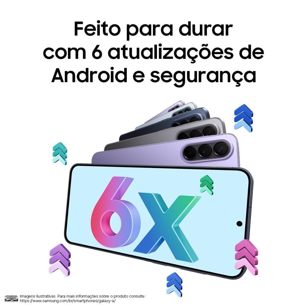 Celular Samsung Galaxy A57 5G 256Gb 8Gb Ram Recursos Ai Câmera 50Mp - Azul Claro