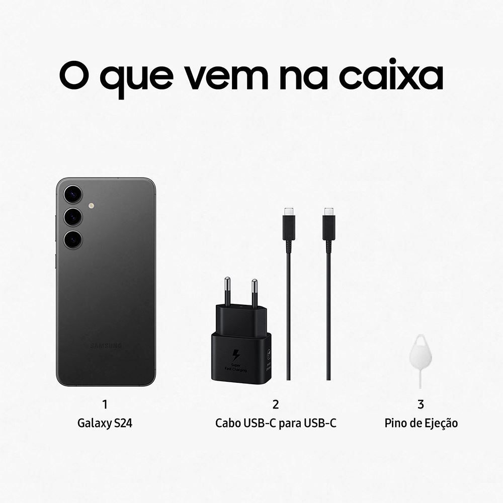 Celular Samsung Galaxy S24 5G Exynos 2400 8Gb 256Gb - Preto