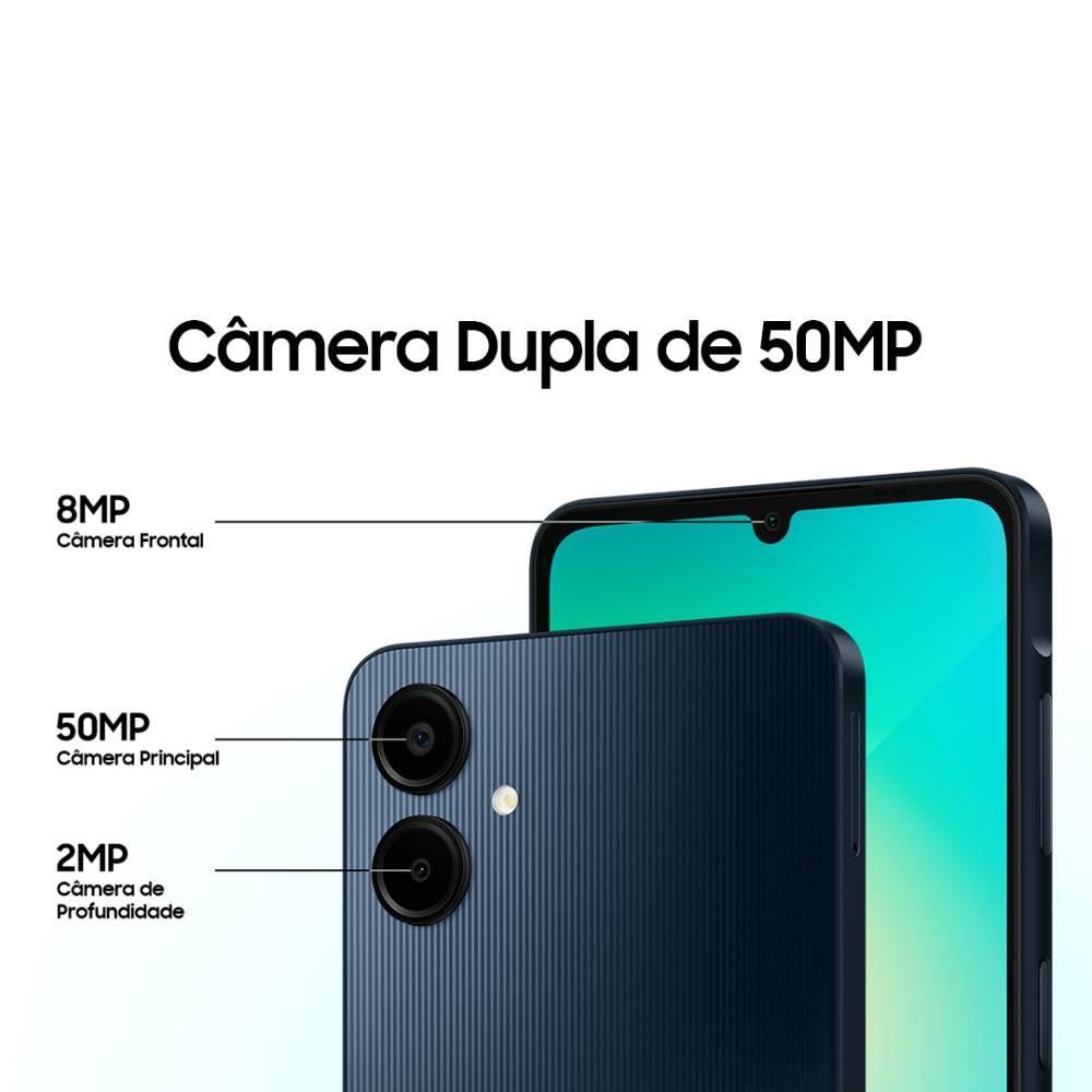 Celular Smartphone Galaxy A06 4G Octa Core 4Gb Ram 128Gb - Branco