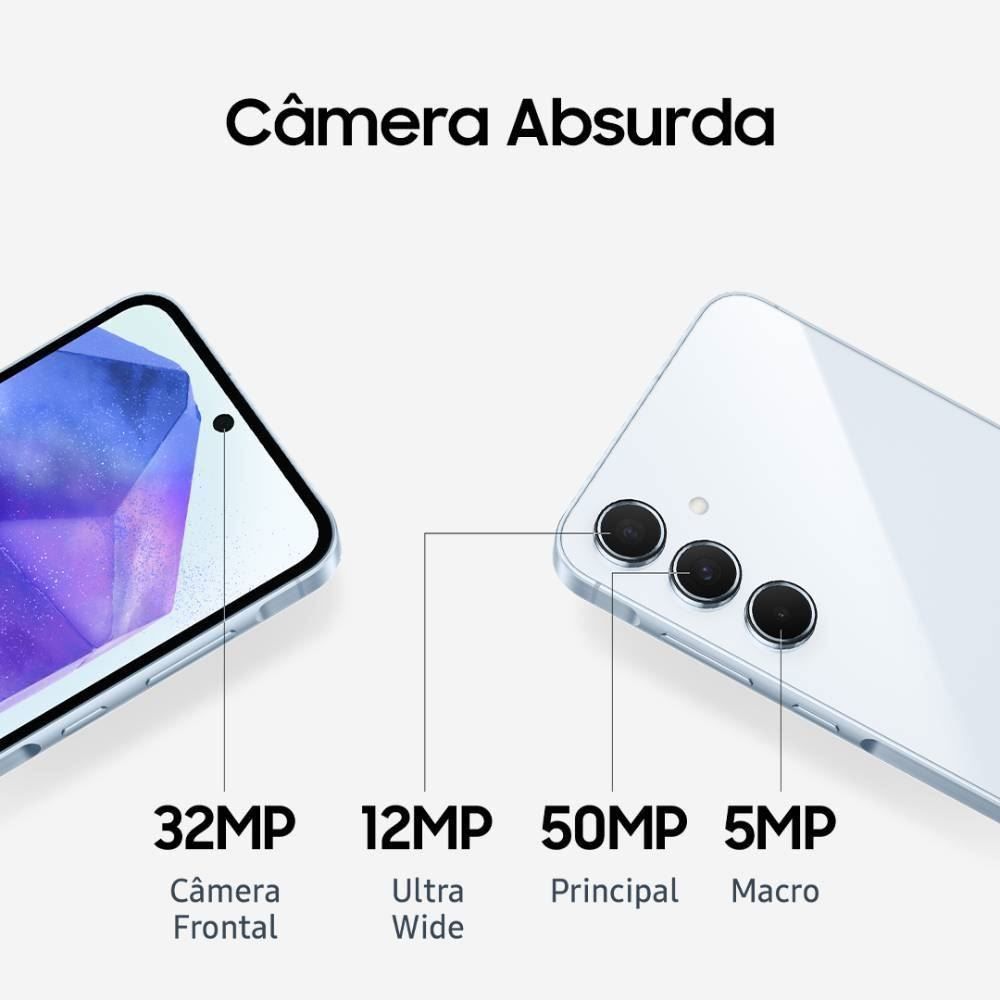 Celular Smartphone Galaxy A55 5G Octacore 8Gb Ram 128Gb - Azul Escuro