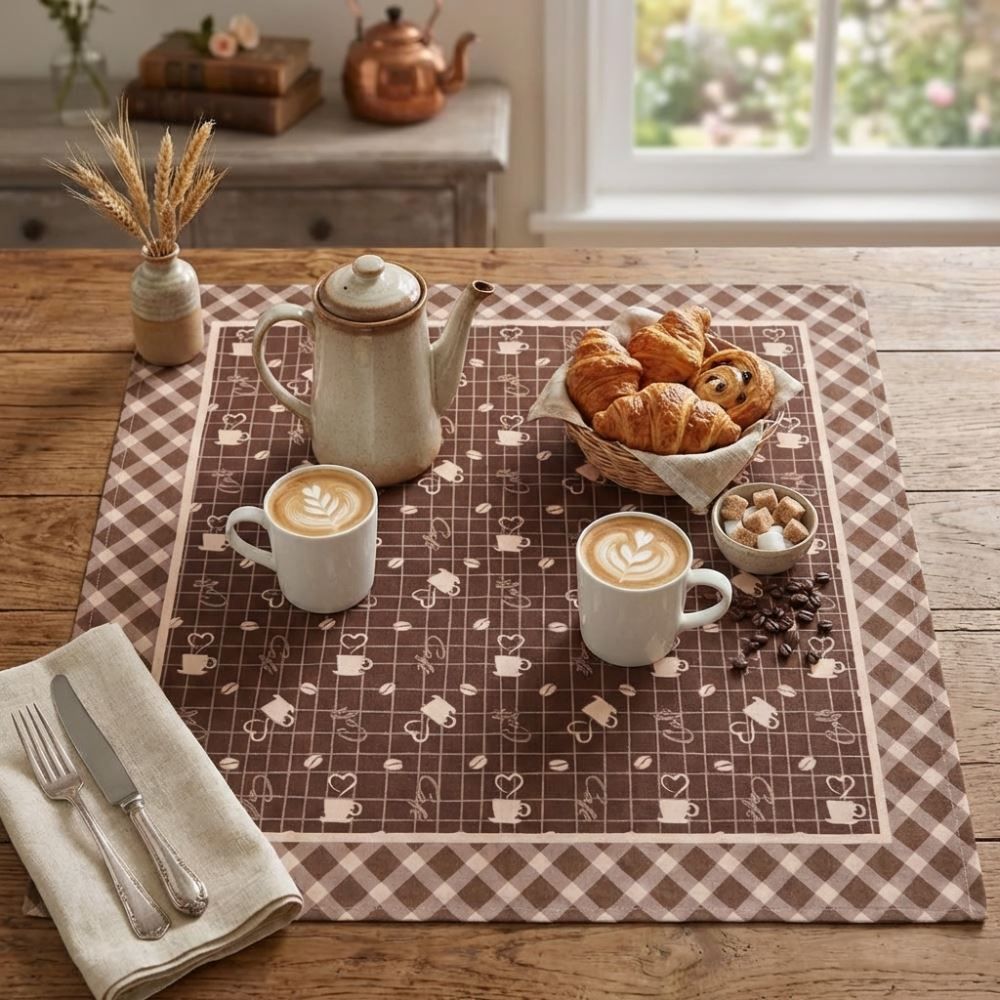 Centro de Mesa 75X75 cm Havan Casa - Café