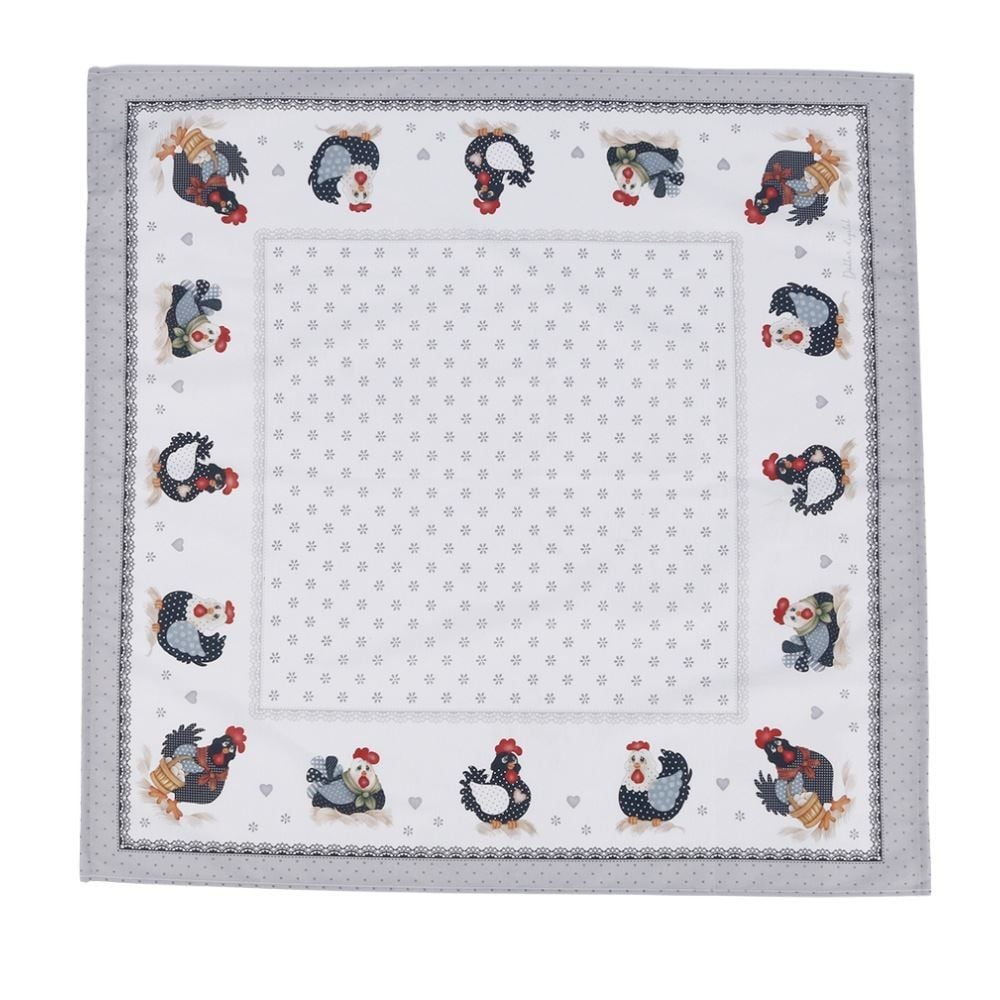 Centro de Mesa 78X78 cm Clean Renova Dohler - Lia Cinza