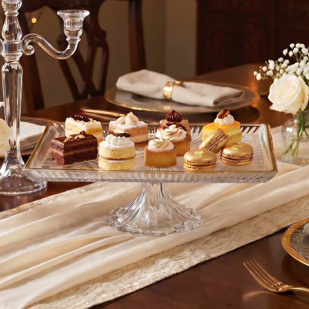Centro de Mesa Annelise com Filete Dourado Hauskraft - 28,5cm