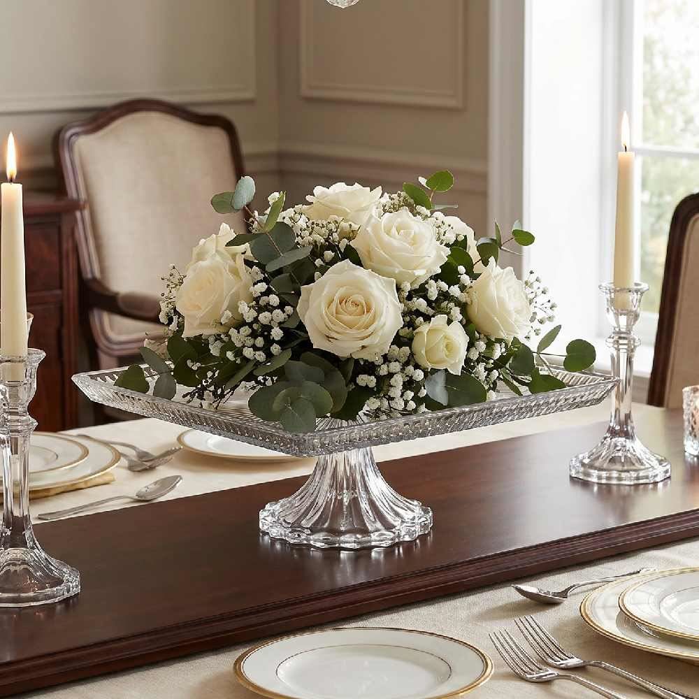 Centro de Mesa Annelise Cristal Hauskraft - 28,5cm
