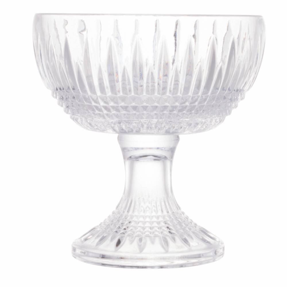 Centro De Mesa Com Pé Rojemac Queen - Cristal Natural