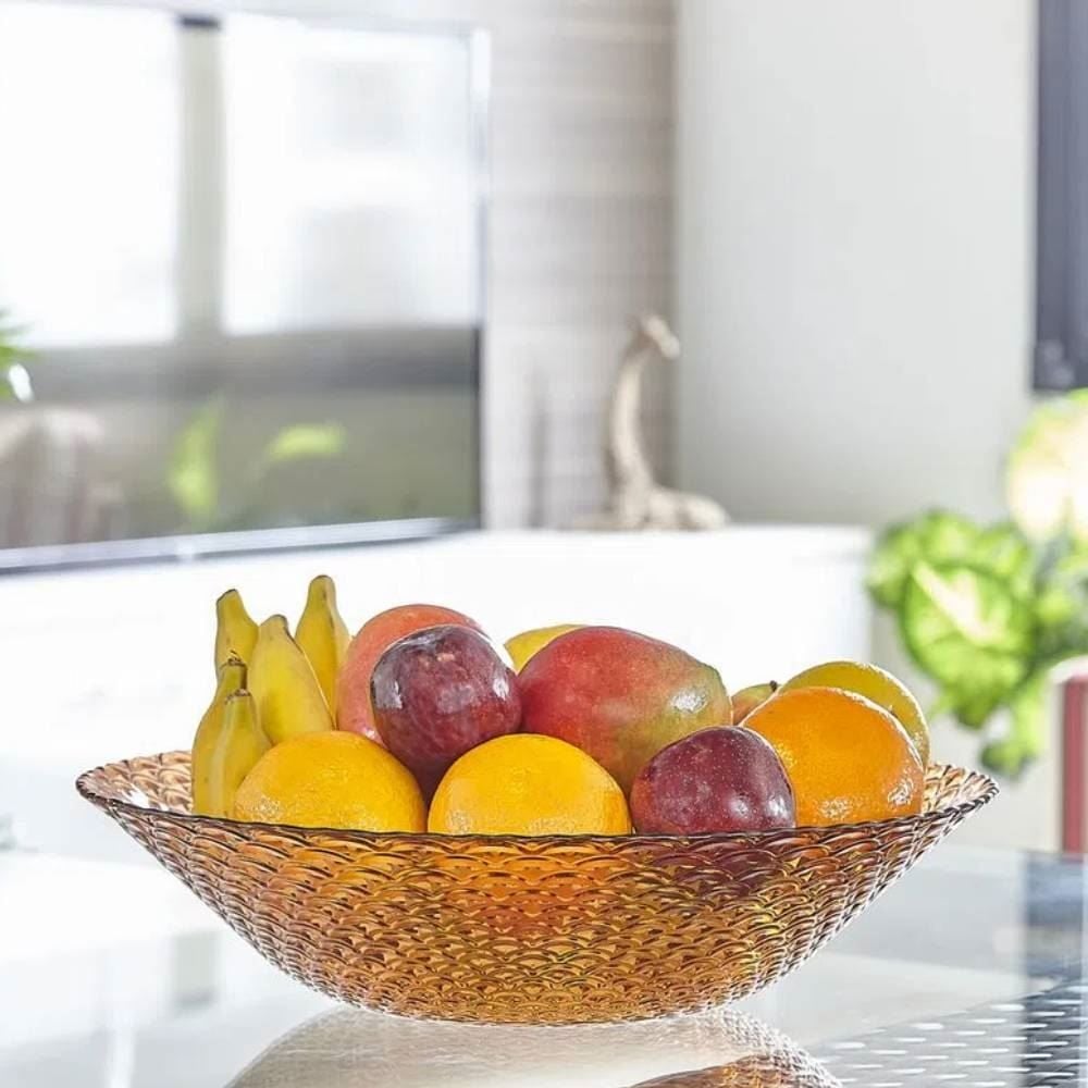 Centro De Mesa Escamado Vitazza 40Cm - Âmbar 