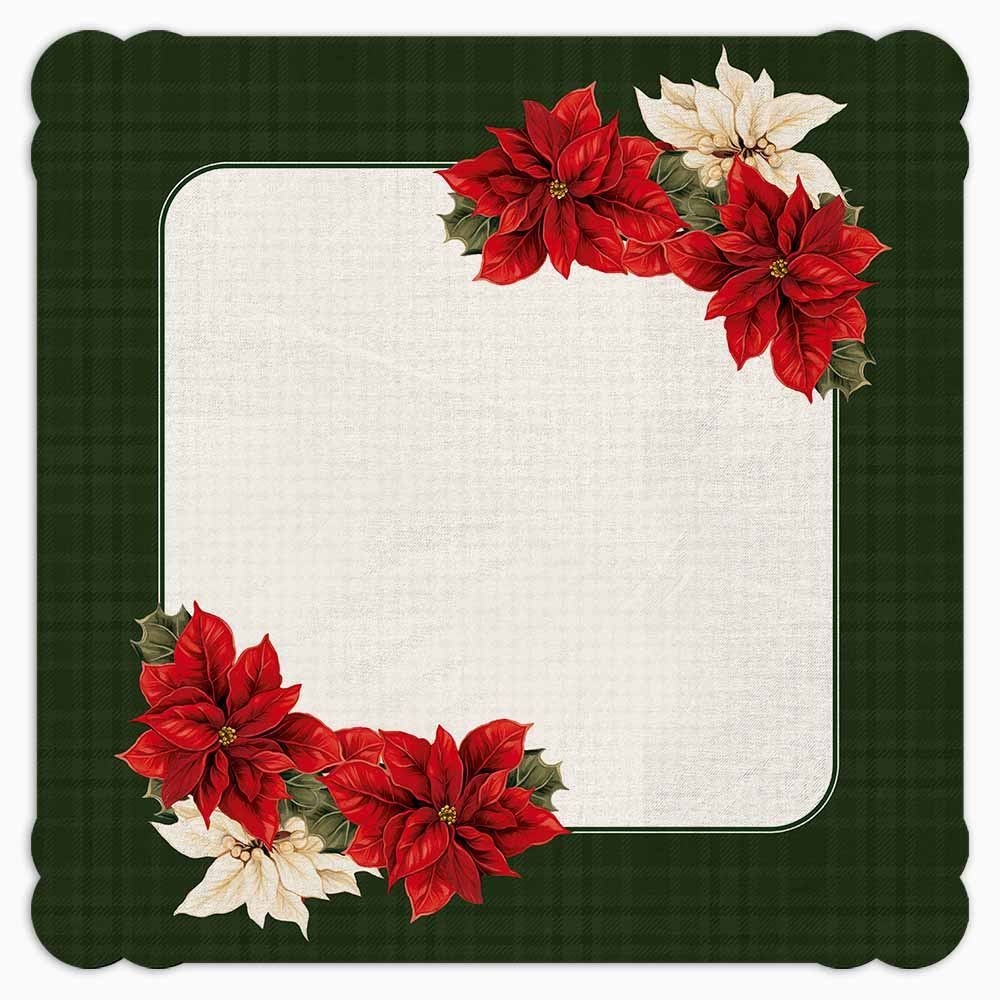 Centro De Mesa Natal Encantando 70X70 Cm Havan Casa - FLORES VERDE