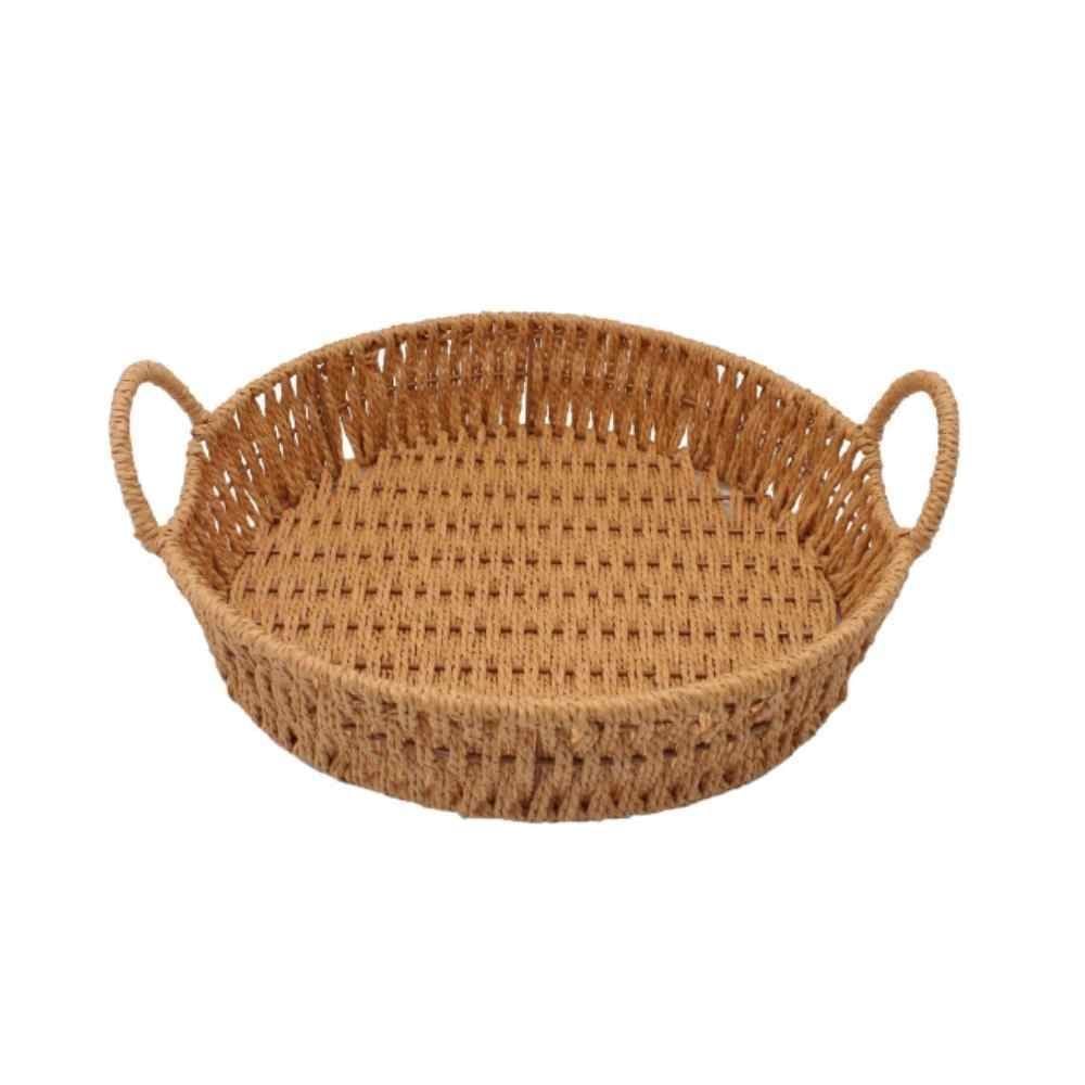 Cesta Redonda Com Alça Havan Casa 33Cm - Natural
