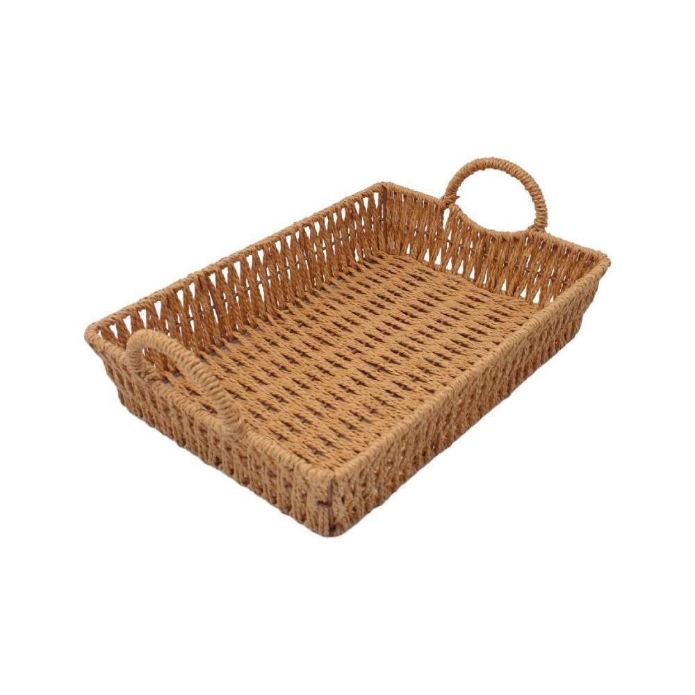 Cesta Retangular Com Alça Havan Casa 35X25cm - Natural