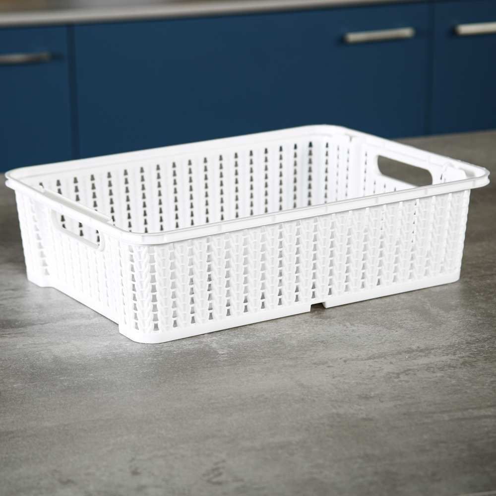 Cesto Organizador Trama Plasútil 5,8 Litros - Branco