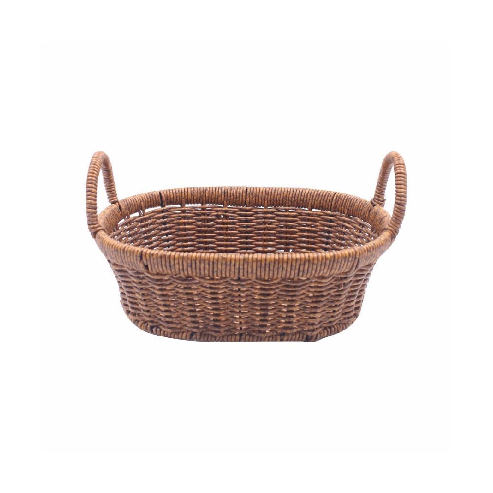 Cesto Oval Com Alça Havan Casa 22 Cm - Natural
