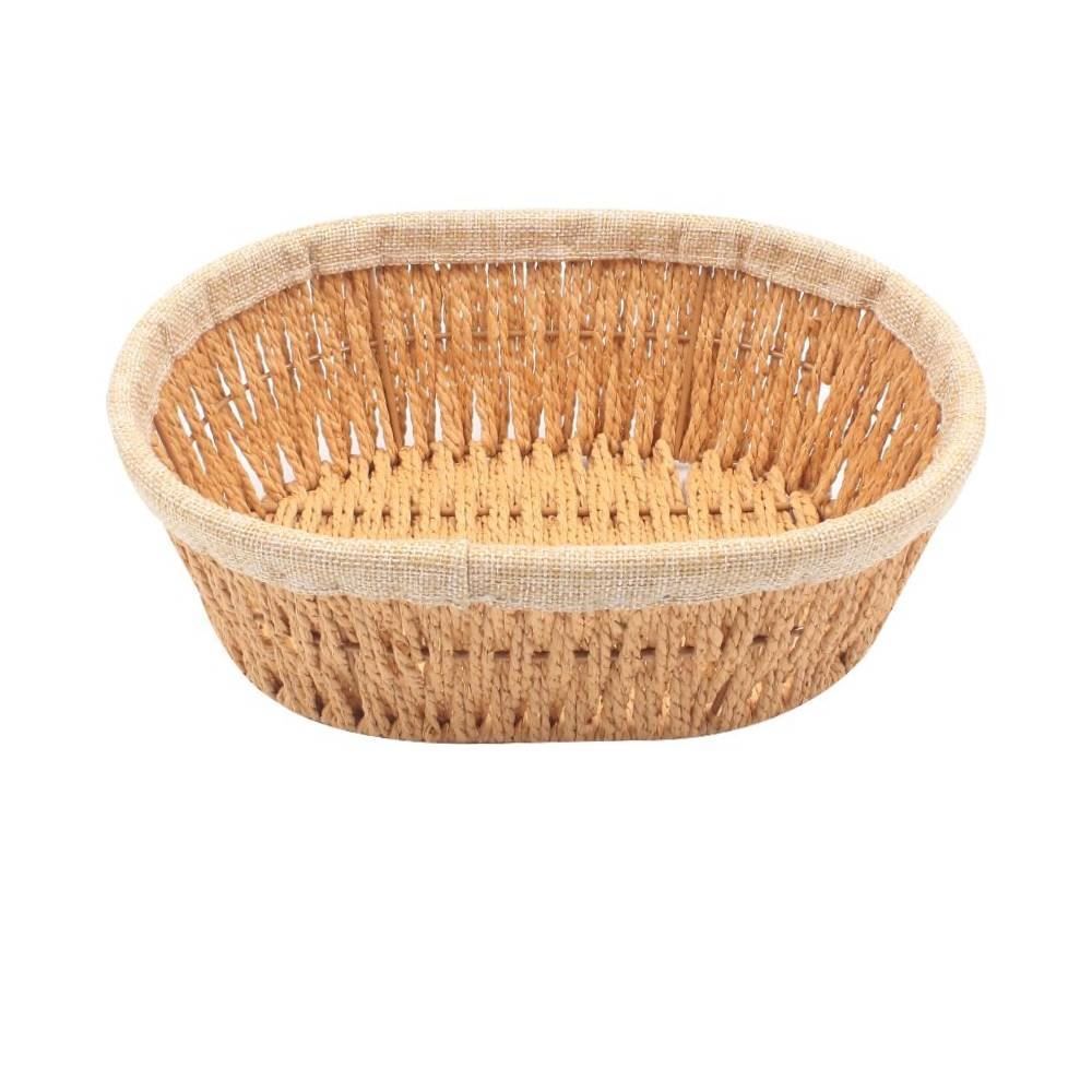 Cesto Oval Com Forro Tecido 25Cm Havan Casa - Natural