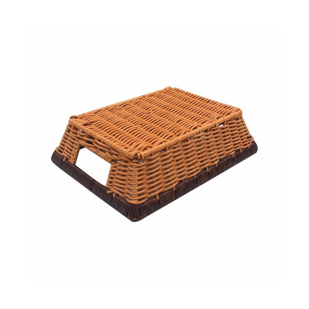 Cesto Retangular Com Alça Havan Casa 24 Cm - Natural