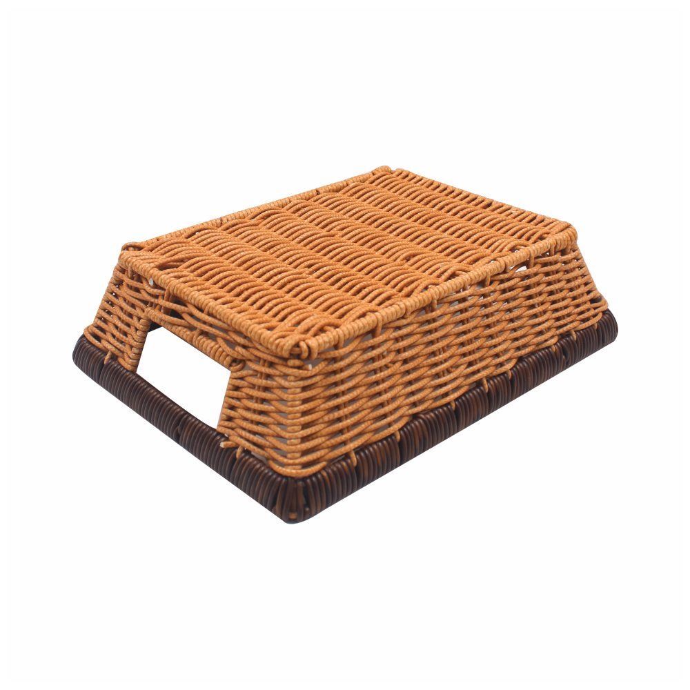 Cesto Retangular Com Alça Vime Havan Casa 32 Cm - Natural