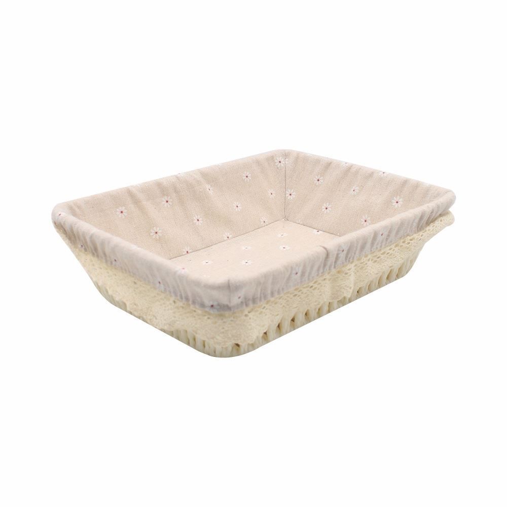 Cesto Retangular Com Forro De Tecido 24 Cm Havan Casa - Estampado