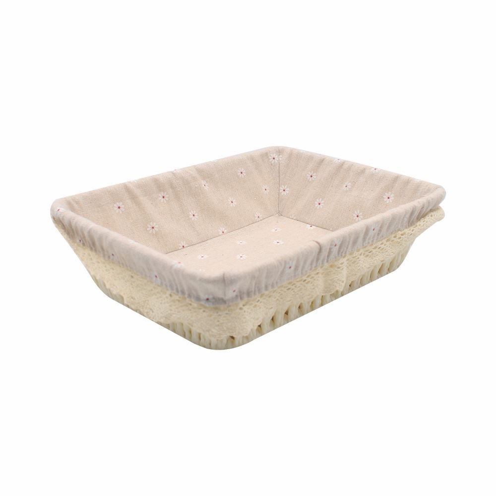 Cesto Retangular Com Forro De Tecido Havan Casa 28 Cm - Estampado