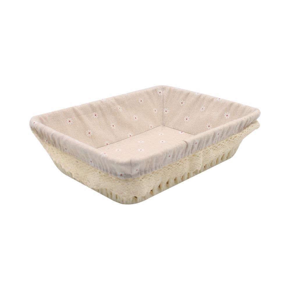 Cesto Retangular Com Forro De Tecido Havan Casa 32 Cm - Estampado