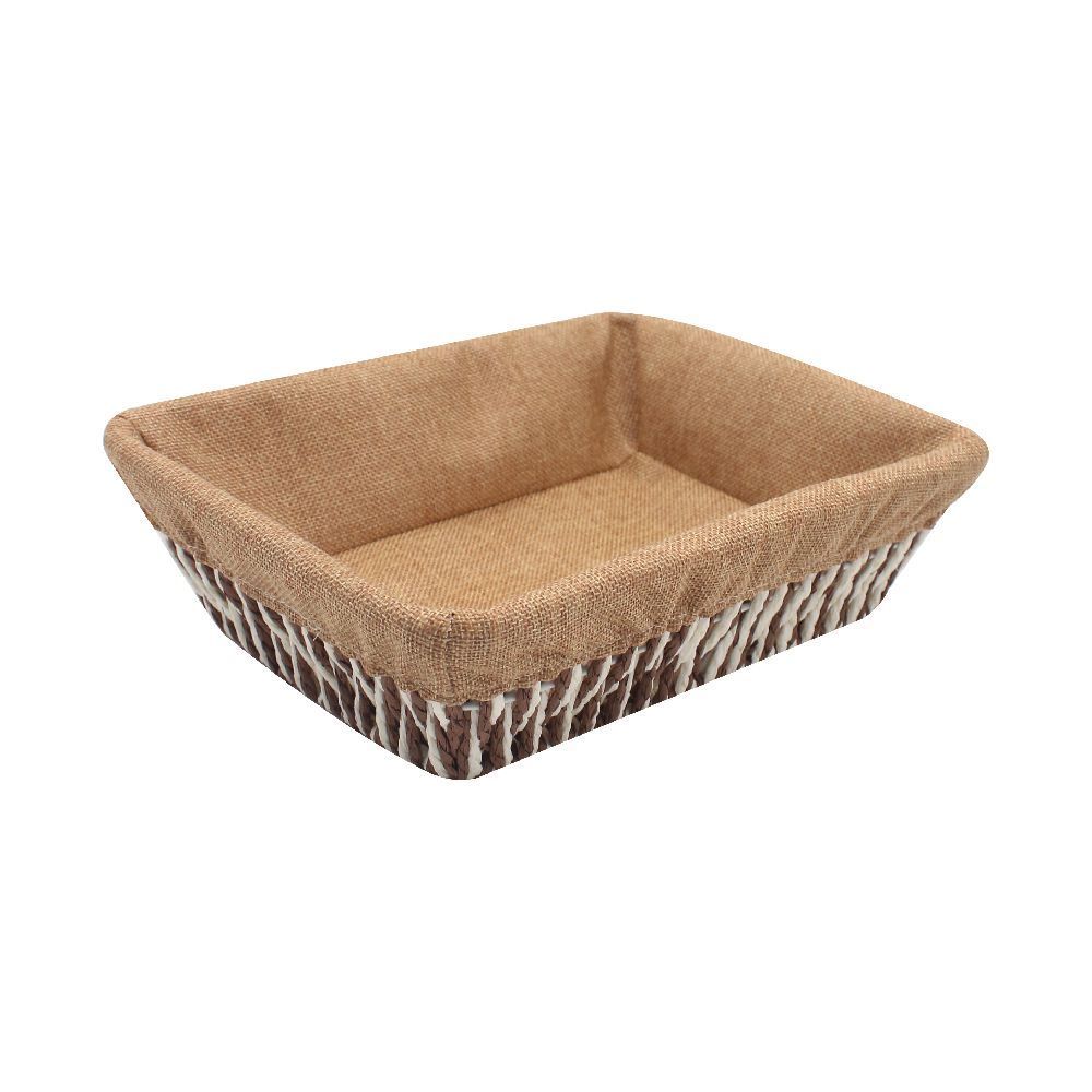 Cesto Retangular Com Forro Havan Casa 32 Cm - Natural