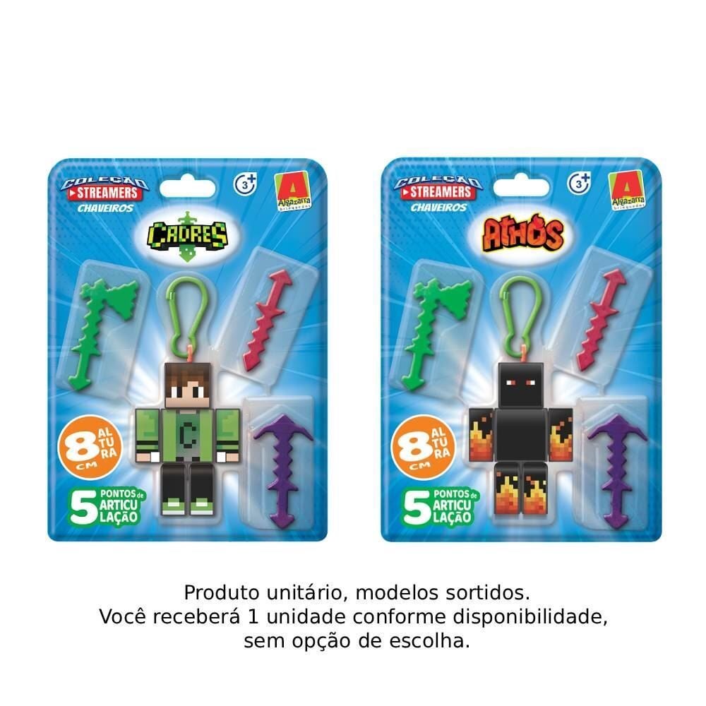 Boneco Chaveiro Streamers 8Cm Algazarra Brinquedos - Sortido