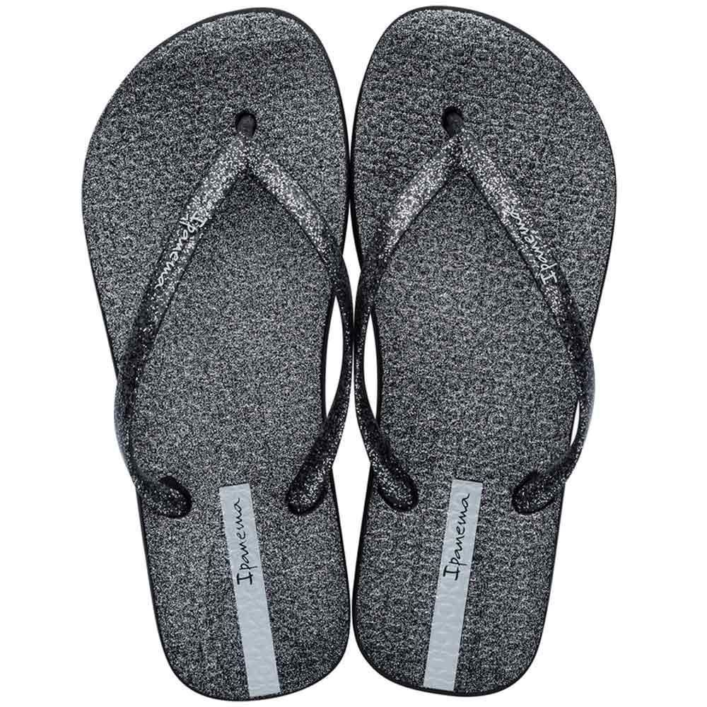 Chinelo Feminino Glitter Ipanema - PRETO/PRETO GLITTER PRATA 39.40