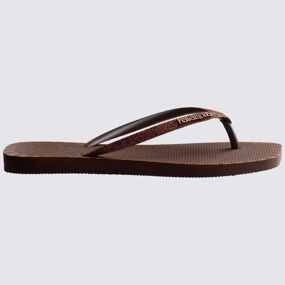 Chinelo Havaianas Feminino Square Glitter Contour Slim