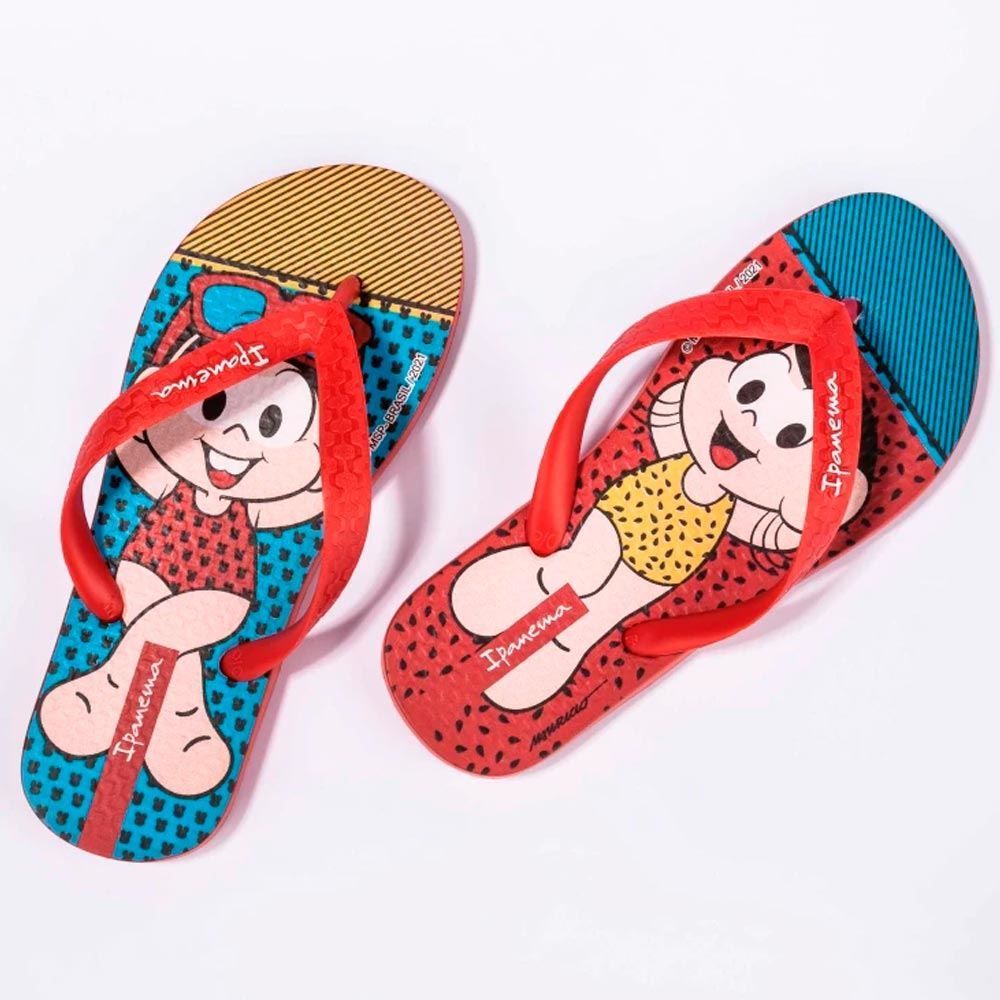 Chinelo Infantil Turma Da Mônica Ipanema - VERMELHO/VERMELHO/ROSA 33/34