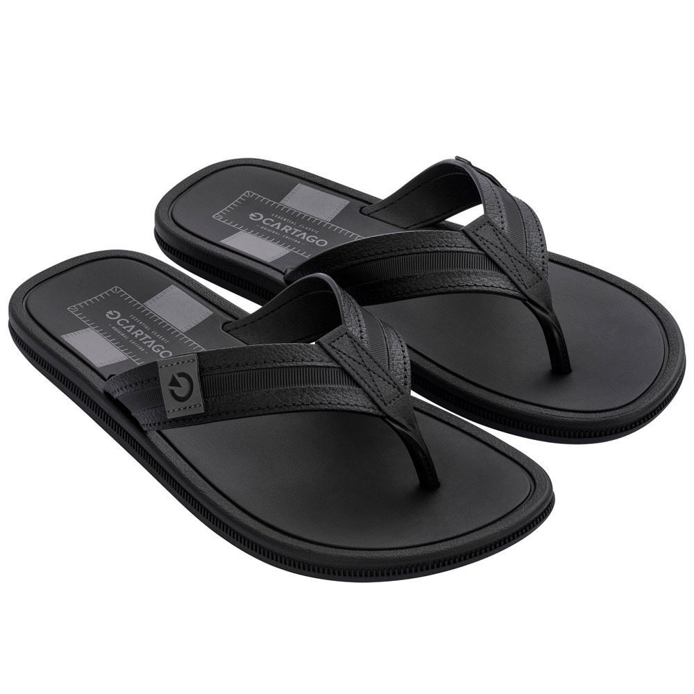 Chinelo Masculino Maiorca Essencial Cartago - PRETO/PRETO 39
