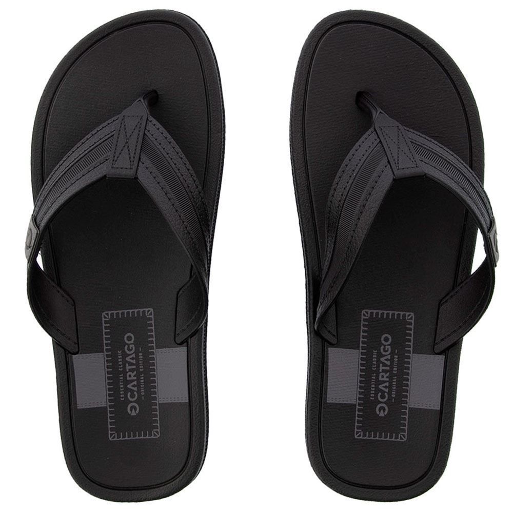 Chinelo Masculino Maiorca Essencial Cartago - PRETO/PRETO 39