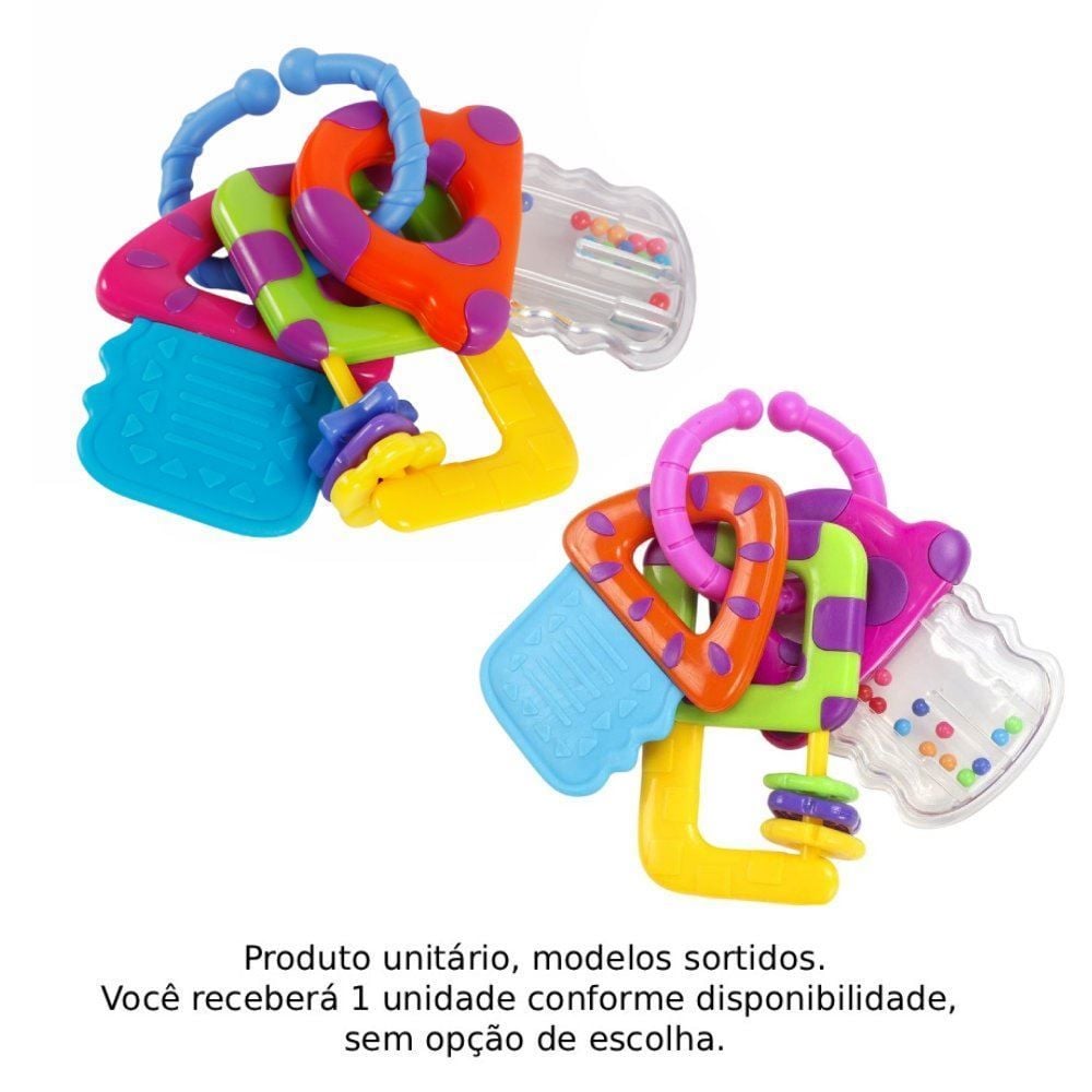 Chocalho Infantil Chaveiro Havan Toys - Colorido