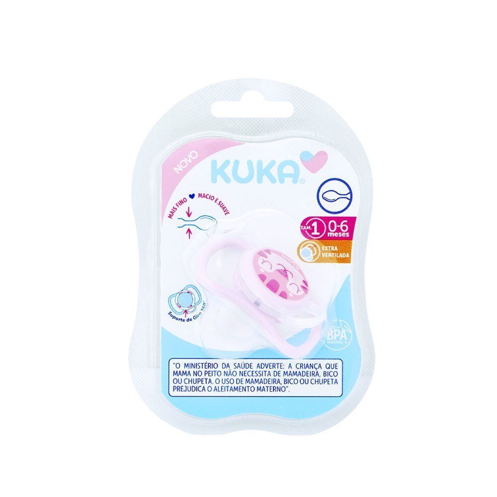 Chupeta Fresh Universal Tamanho 1 Kuka - Rosa