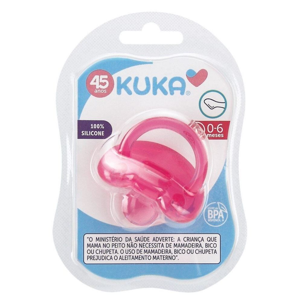 Chupeta Soft Silicone N°1 Kuka - Rosa