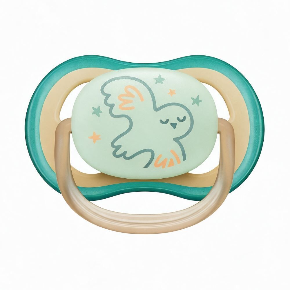 Chupeta Ultra Air Noturna Decorada 0 a 6 Meses Philips Avent - Verde