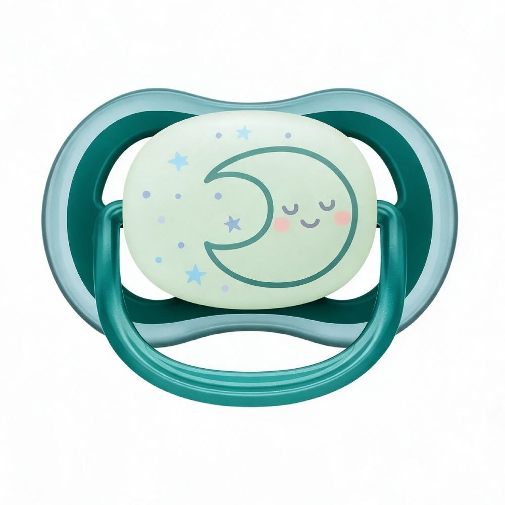 Chupeta Ultra Air Noturna Decorada 6 a 18 Meses Philips Avent - Verde