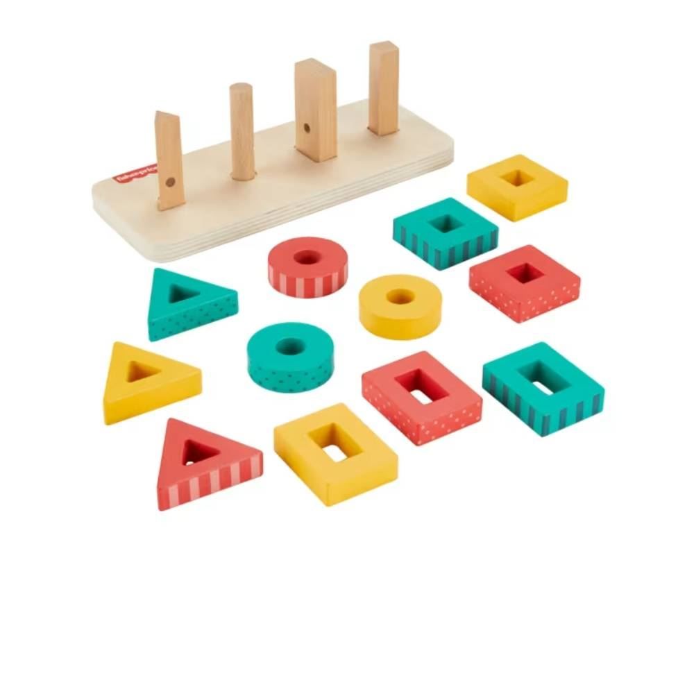 Classificador De Formas Para Bebês De Madeira Fischer Price Mattel - HXV05