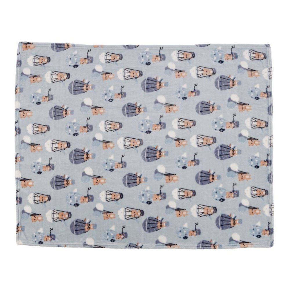 Cobertor para Bebê Flannel 100% Poliéster Camesa - Urso Azul