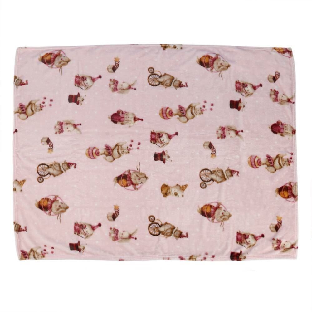 Cobertor para Bebê Flannel 100% Poliéster Camesa - Circo Rosa