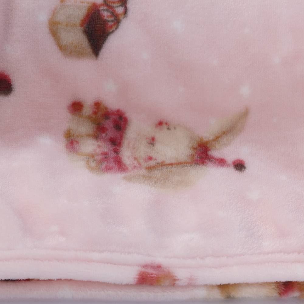 Cobertor Baby Flannel Camesa 100% Poliéster - Circo Rosa