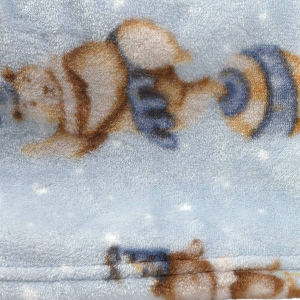 Cobertor Baby Flannel Camesa 100% Poliéster - Circo Azul