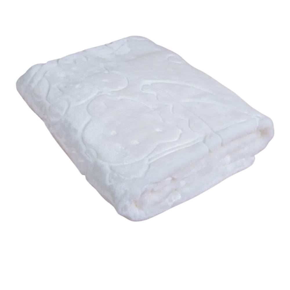 Cobertor De Bebê 100% Poliéster Alto Relevo Yoyo - Zoo Off White