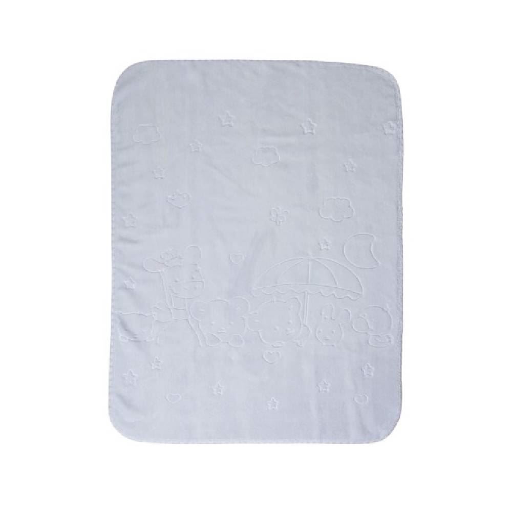 Cobertor De Bebê 100% Poliéster Alto Relevo Yoyo - Zoo Off White