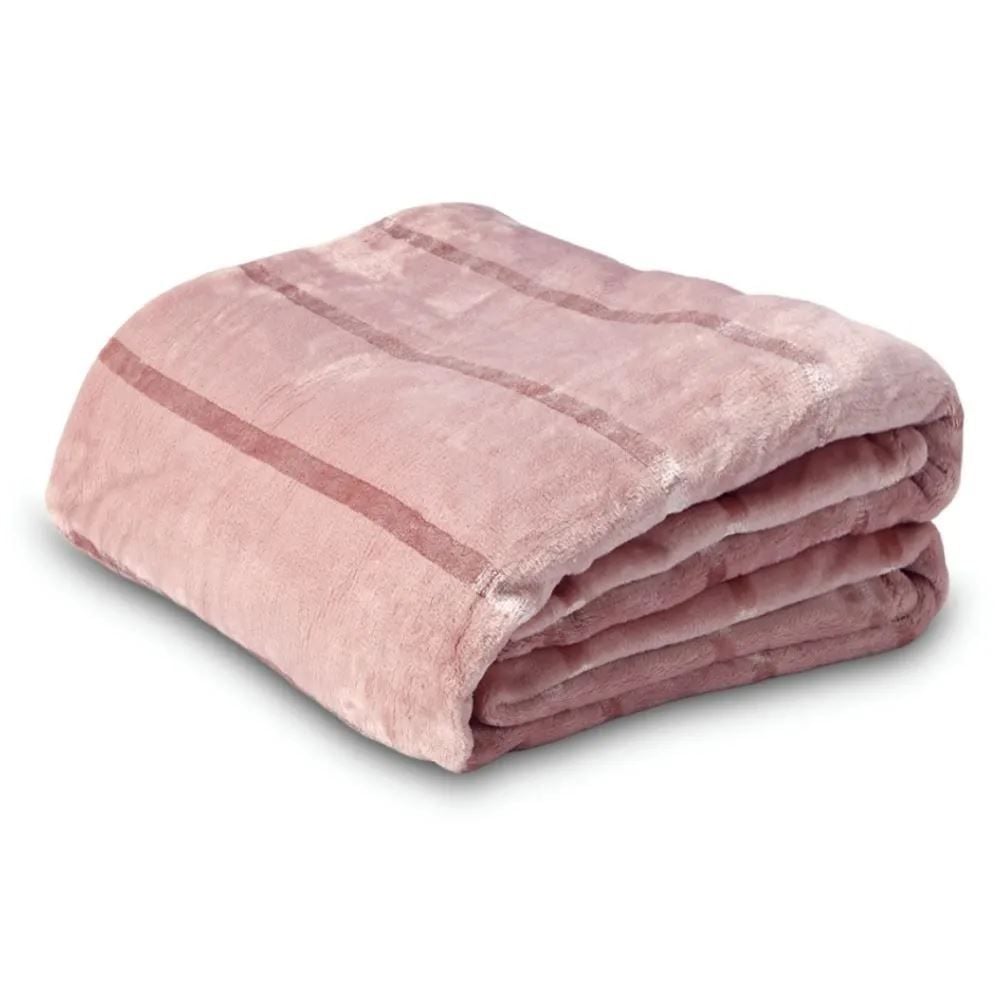 Cobertor Casal 100% Poliéster Elegance Havan Casa - Rosa Pétala