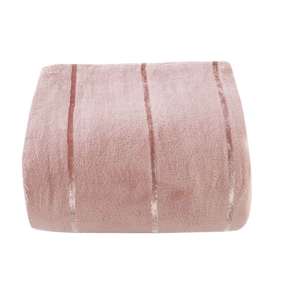 Cobertor Casal 100% Poliéster Elegance Stripe Havan Casa - Rosa Pálido
