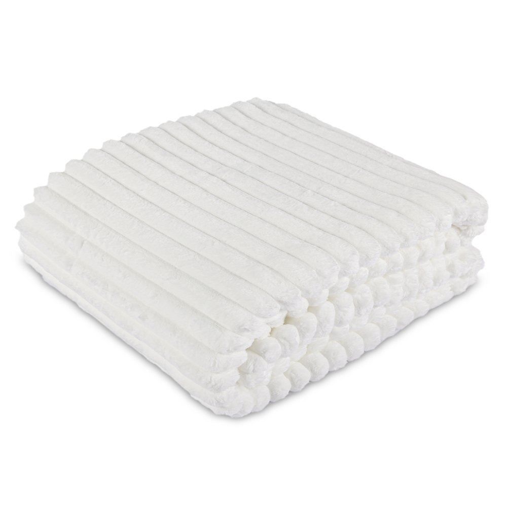 Cobertor Casal 100% Poliéster Premier Canelado Havan Casa - Off White